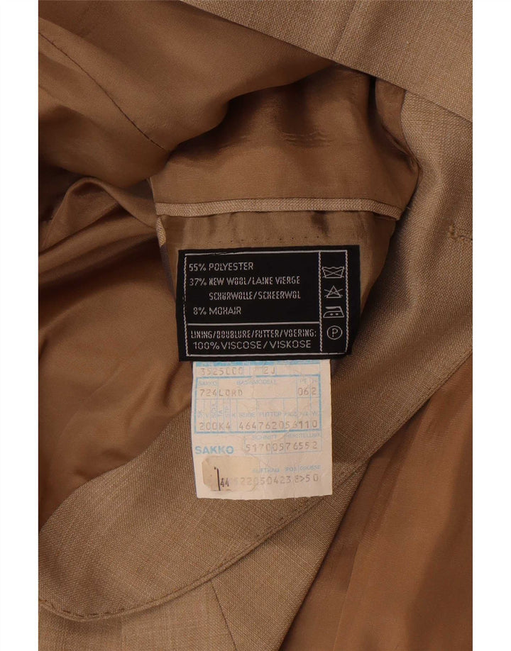 Vintage muška jakna sa 2 gumba EU 50 veliki bež poliester