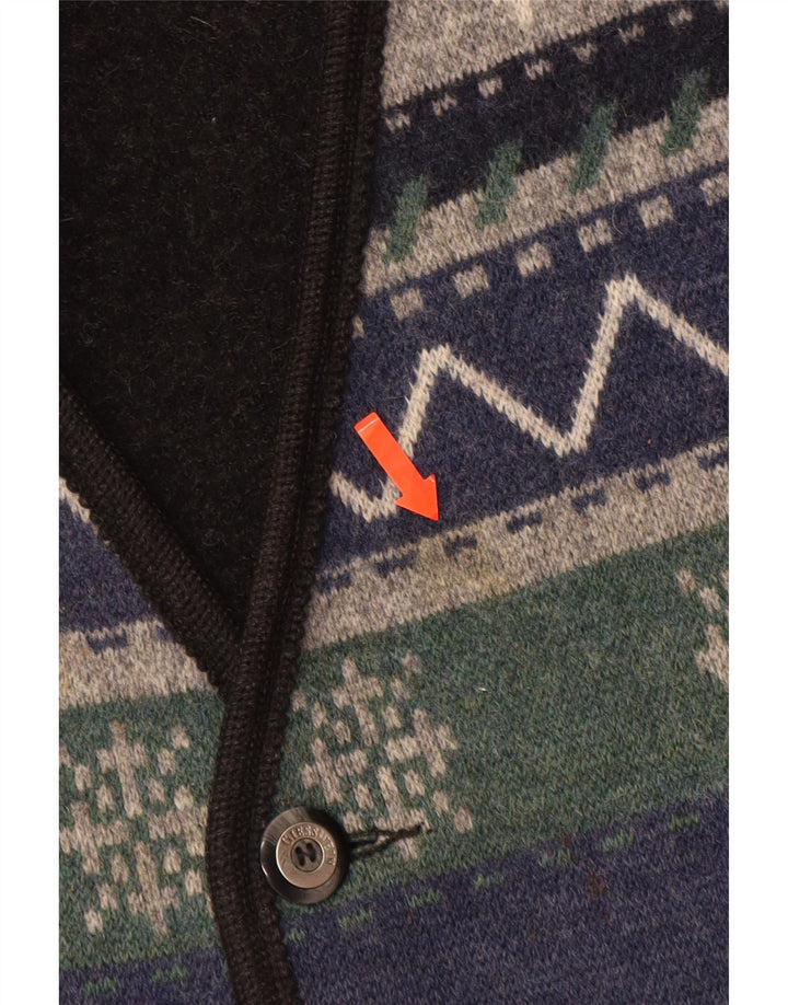 GIESSWEIN Muški prsluk UK 48 srednje raznobojna geometrijska vuna