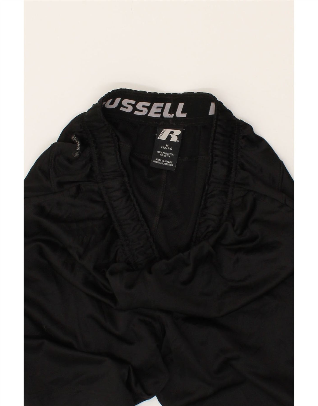 RUSSELL ATHLETIC Mens Sport Shorts Medium  Black Colourblock Polyester Vintage Russell Athletic and Second-Hand Russell Athletic from Messina Hembry 