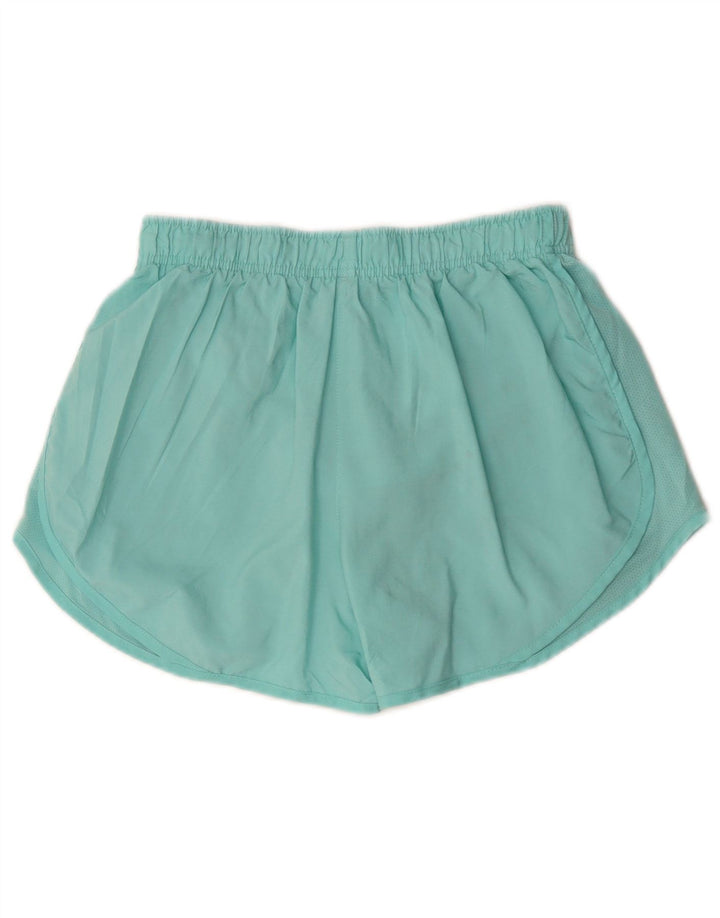 Nike ženske Dri Fit sportske kratke hlače UK 12 srednje tirkizne boje od poliestera