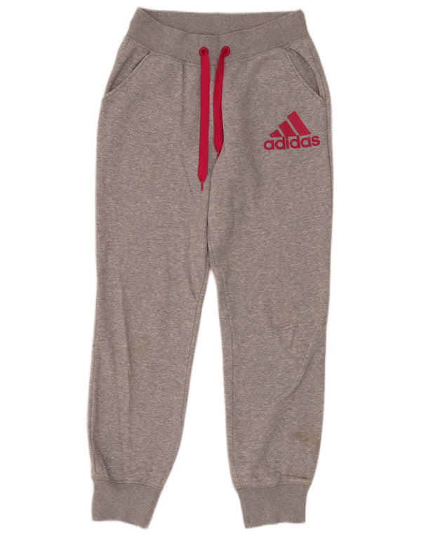 Adidas Ženske grafičke trenirke Hlače Joggers UK 4/6 XS Sivi pamuk