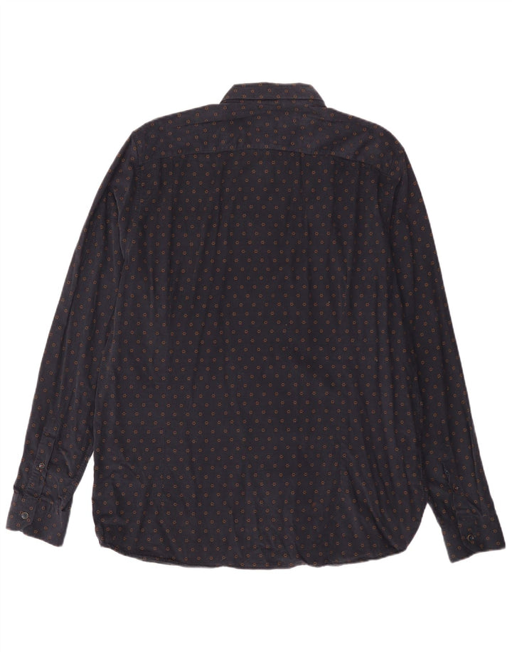 TED BAKER Muška košulja od samta Vel. 6 2XL Mornarsko plava cvjetna pamuk