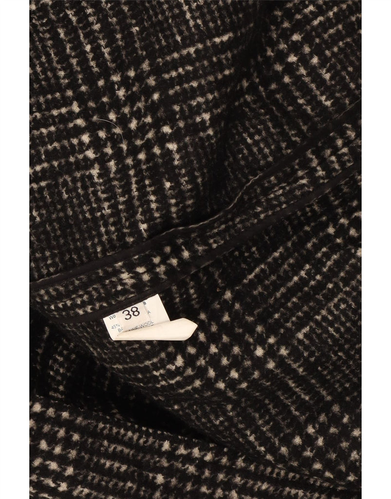 LANVIN Womens Hooded Oversized Cape Coat EU 38 Medium Grey Check Classic Vintage Lanvin and Second-Hand Lanvin from Messina Hembry 