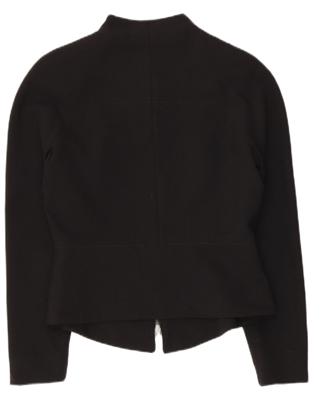 VINTAGE Ženska jakna jakna UK 10 Mali crni poliester