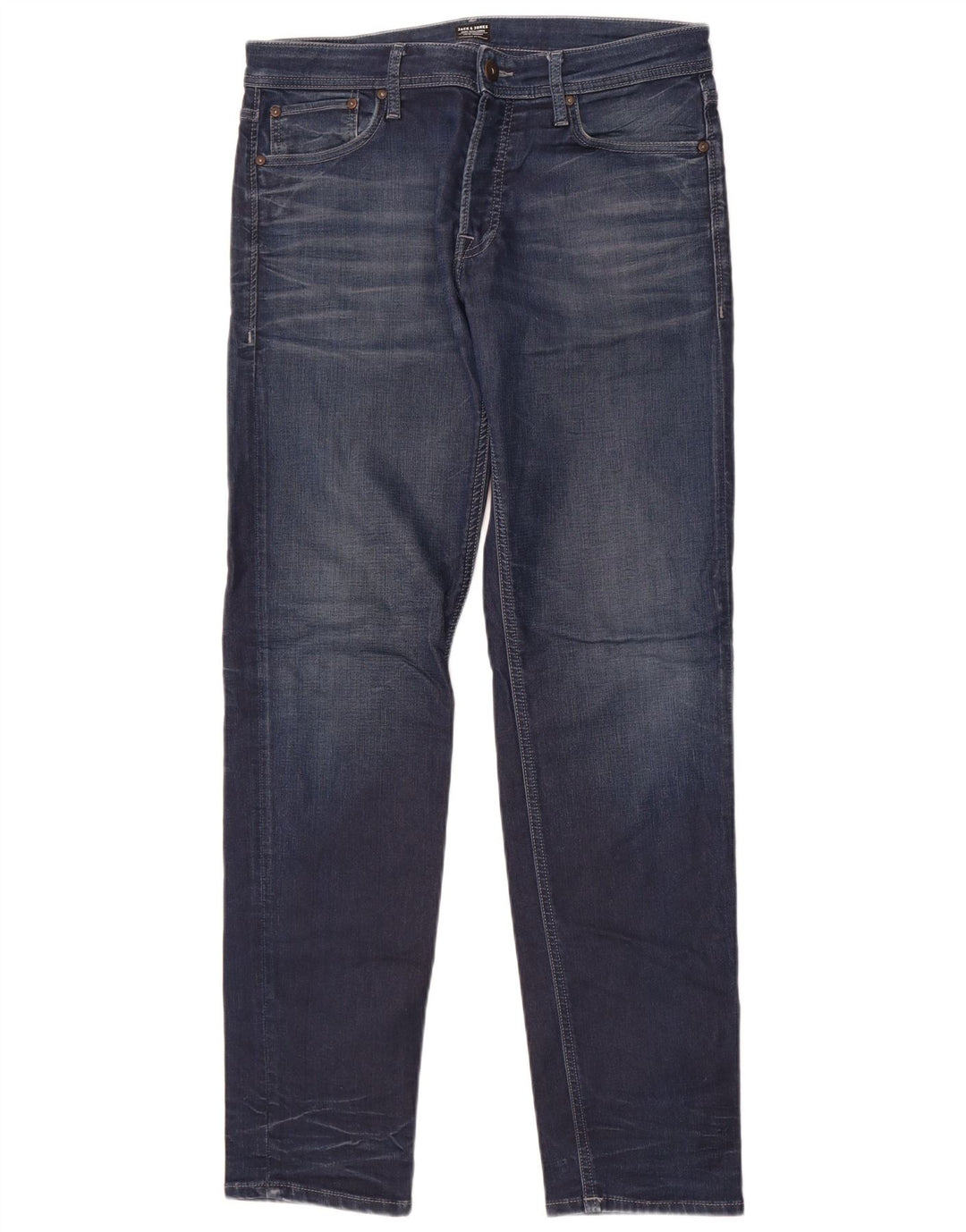 Jack & Jones Muške uske traperice W32 L34 Plavi pamuk