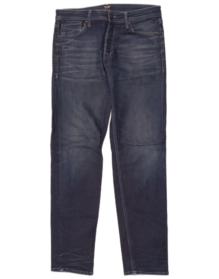 Jack & Jones Muške uske traperice W32 L34 Plavi pamuk