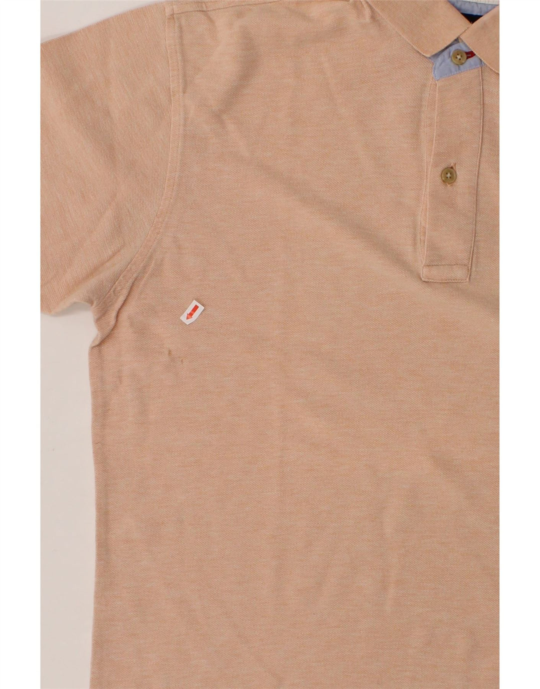 TOMMY HILFIGER Mens Polo Shirt Medium Beige Cotton Vintage Tommy Hilfiger and Second-Hand Tommy Hilfiger from Messina Hembry 
