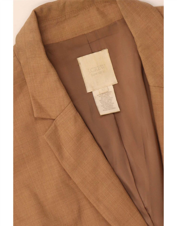 J. Crew Ženska jakna s 2 gumba, velika smeđa vunena jakna US 10