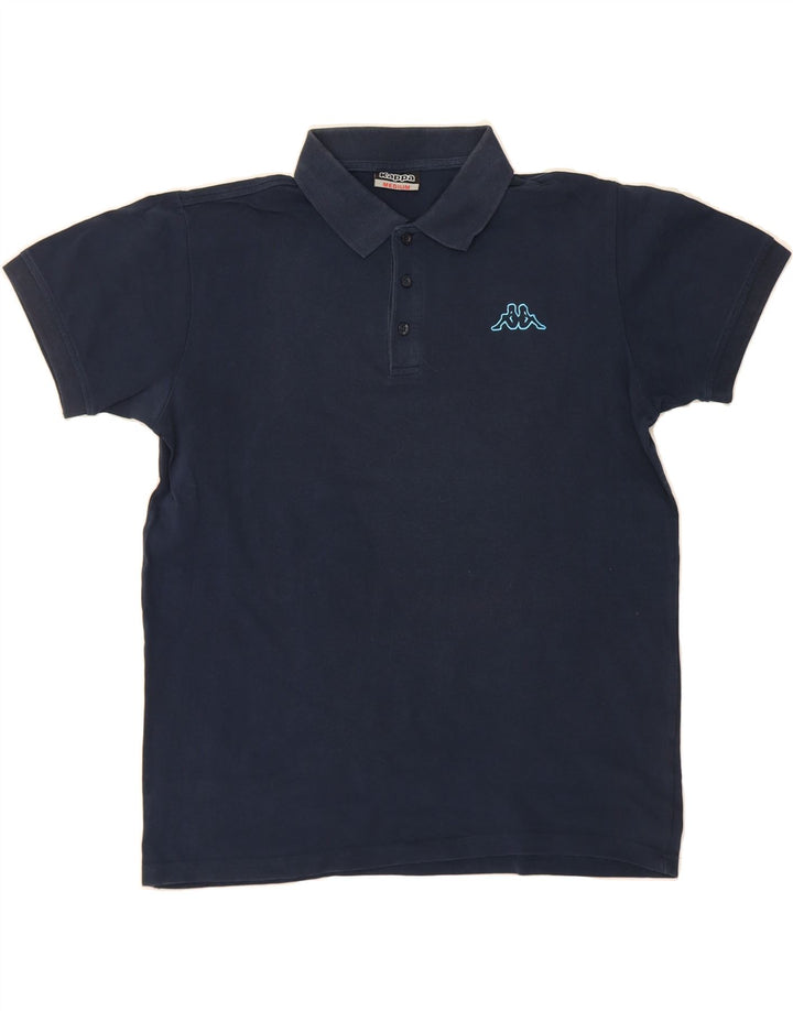 KAPPA Mens Polo Shirt Medium Navy Blue Cotton Vintage Kappa and Second-Hand Kappa from Messina Hembry 