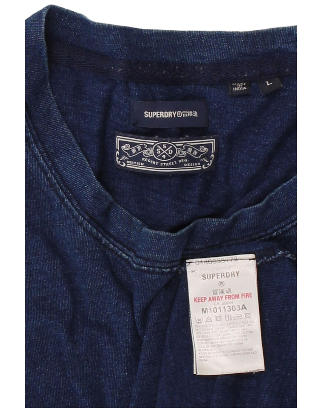 SUPERDRY muška majica kratkih rukava velika mornarskoplava pamuk