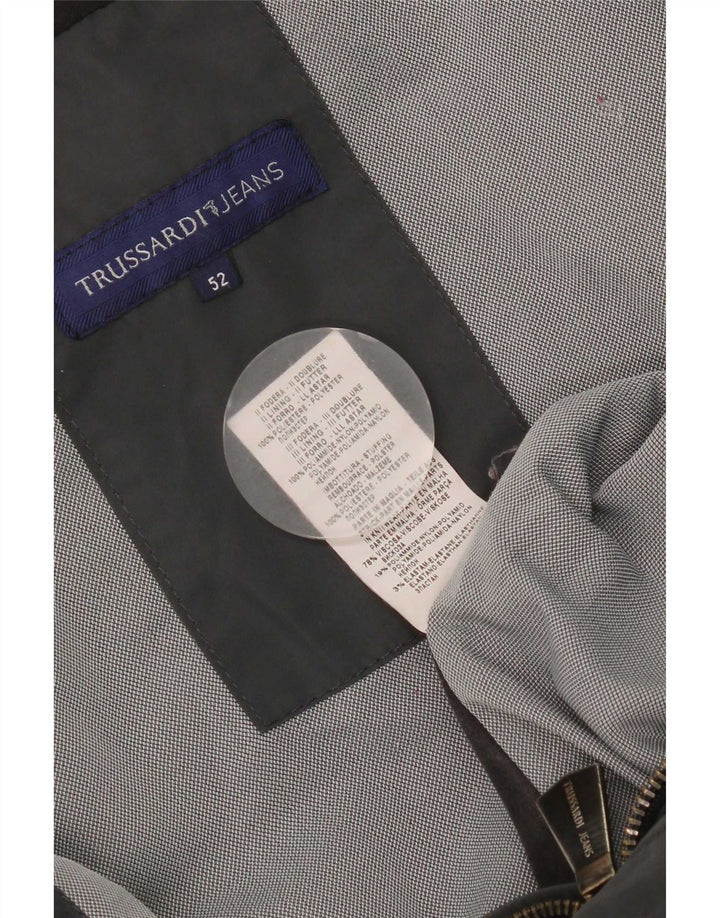 Trussardi Jeans muška podstavljena jakna s kapuljačom IT 52 XL sivi poliester