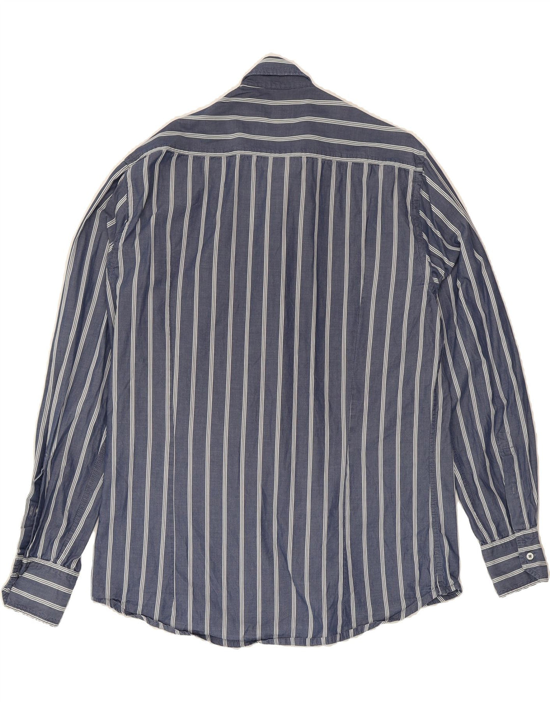 KAPPA Mens Shirt Large Navy Blue Striped Cotton Vintage Kappa and Second-Hand Kappa from Messina Hembry 