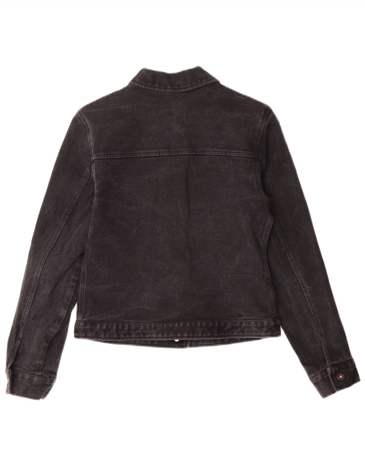 Dkny Ženska petite traper traper jakna UK 6 XS Black Cotton Classic