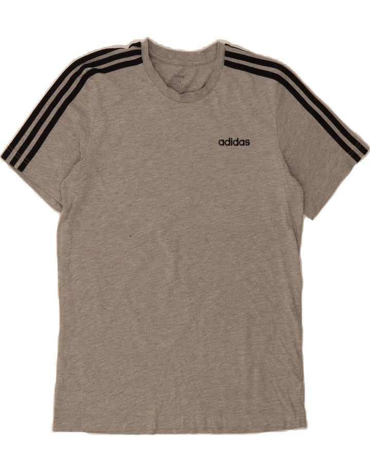 ADIDAS Mens T-Shirt Top Medium Grey Cotton Vintage Adidas and Second-Hand Adidas from Messina Hembry 