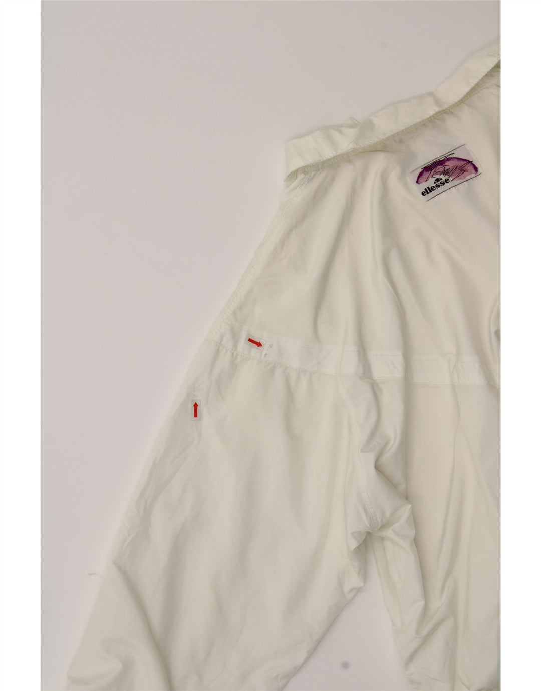 ELLESSE Womens Bomber Jacket UK 20 2XL Off White Floral Vintage Ellesse and Second-Hand Ellesse from Messina Hembry 