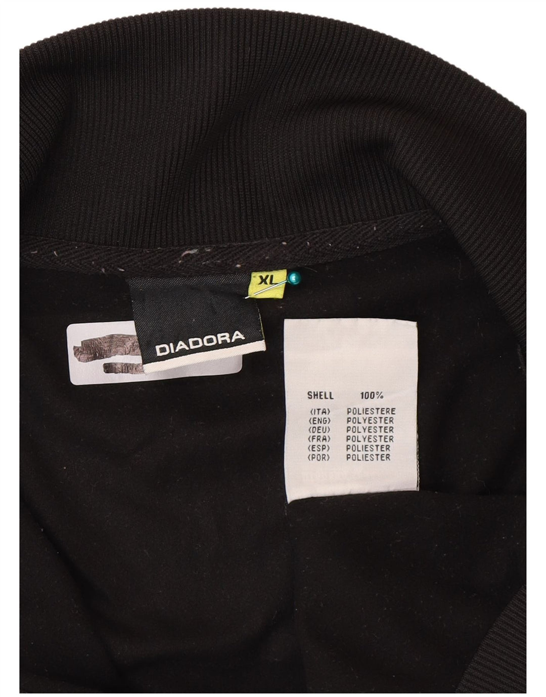 Diadora muška trenirka gornja jakna XL crni poliester