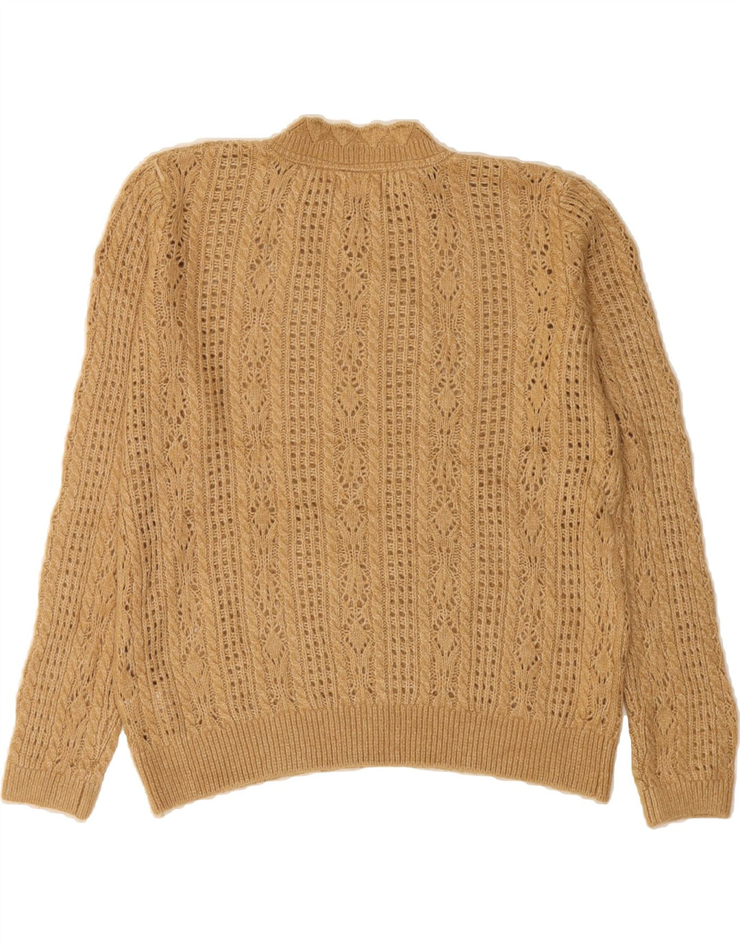 FAT FACE Womens Crop Turtle Neck Jumper Sweater UK 12 Medium Beige Vintage Fat Face and Second-Hand Fat Face from Messina Hembry 