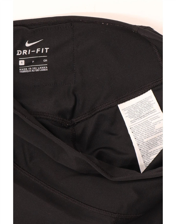 Nike Ženske Dri Fit Graphic Leggings UK 10 Male crne poliesterske