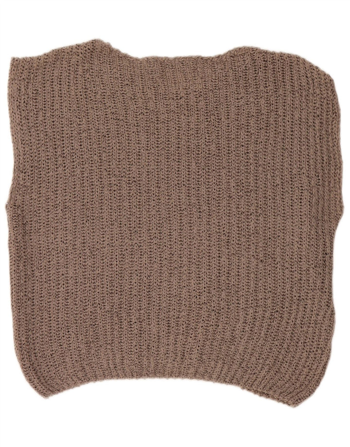 Zara ženski preveliki prsluk bez rukava UK 10 Small Beige