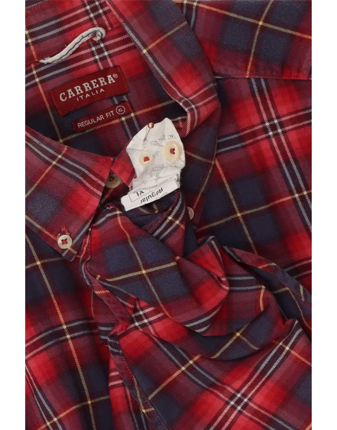 Carrera muška flanelska košulja standardnog kroja XL, crveni karirani pamuk