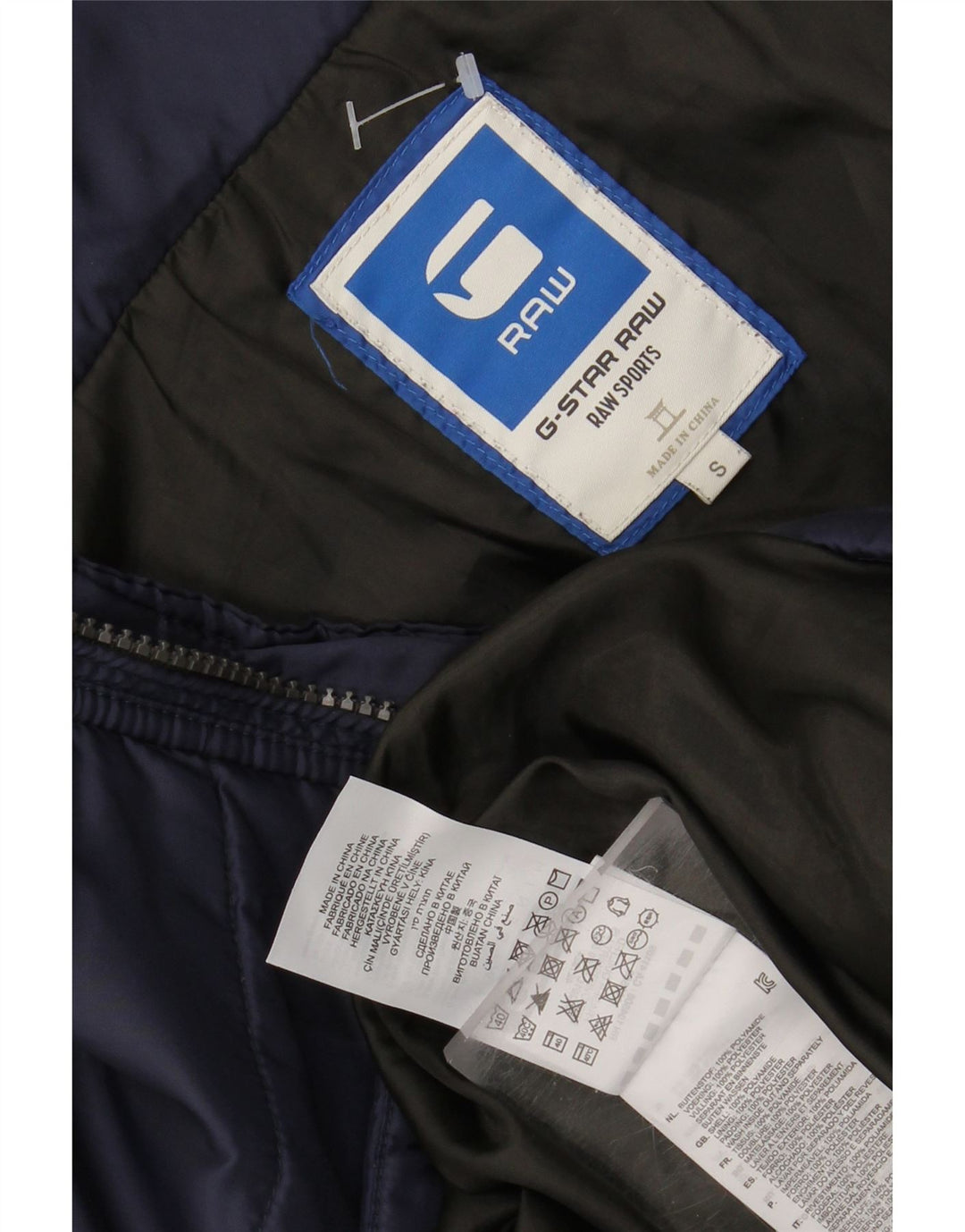 G-STAR Mens Hooded Padded Jacket UK 36 Small Navy Blue Polyamide Vintage G-Star and Second-Hand G-Star from Messina Hembry 