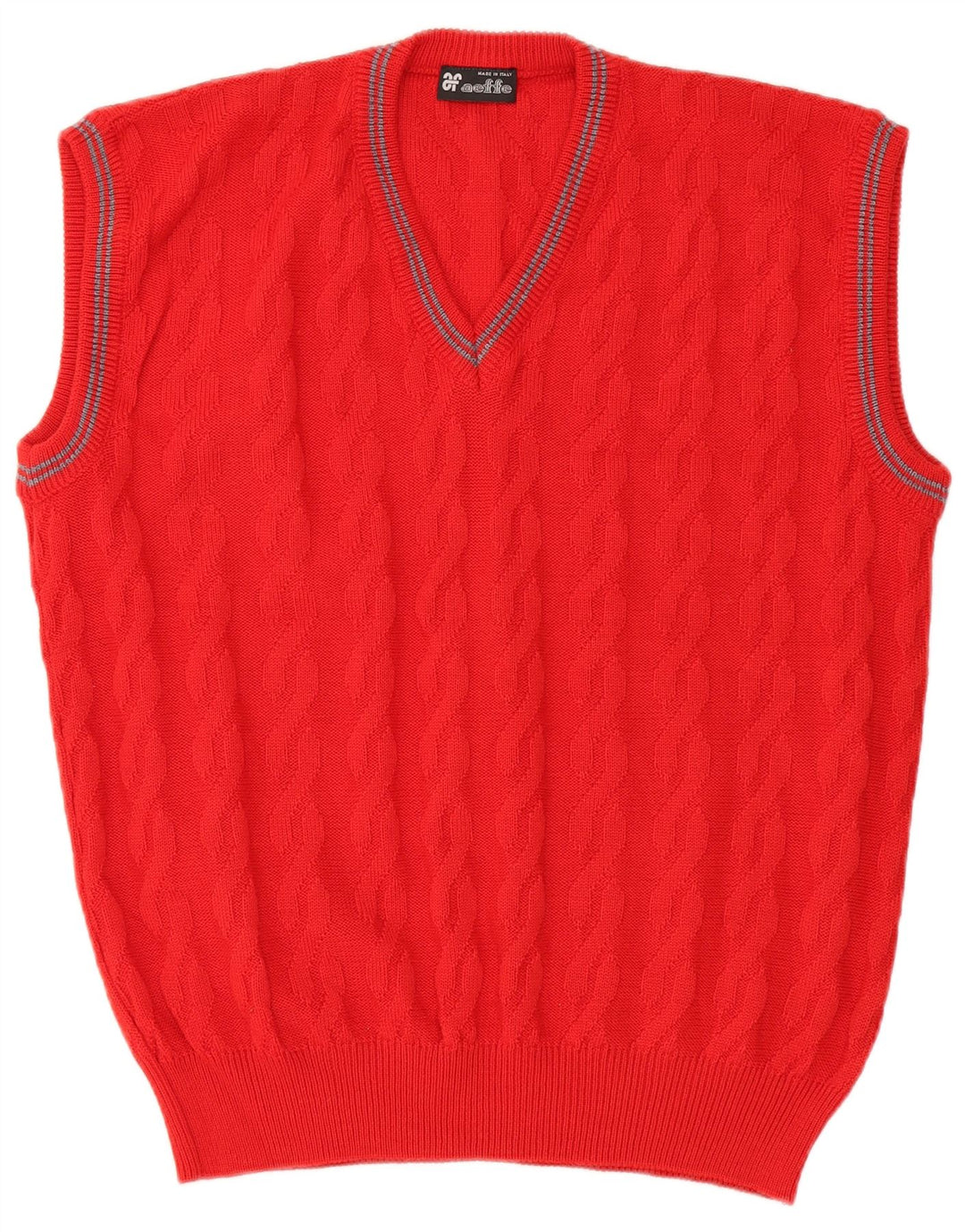 AEFFE Mens Vest Tank Top Medium Red Wool