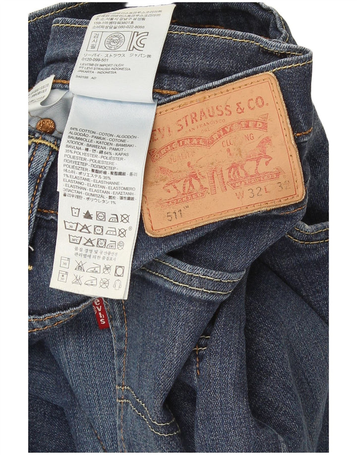 Levi's muške 511 uske traperice W32 L32 tamnoplavi pamuk