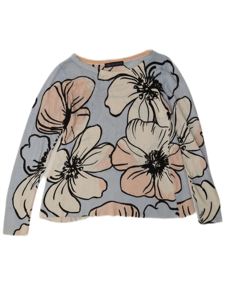 Marks & Spencer Top ženska bluza UK 8 Mali plavi cvjetni pamuk