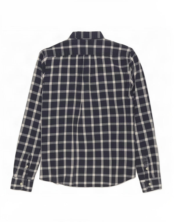 Abercrombie & Fitch muška majica s velikim tamnoplavim ginghamom