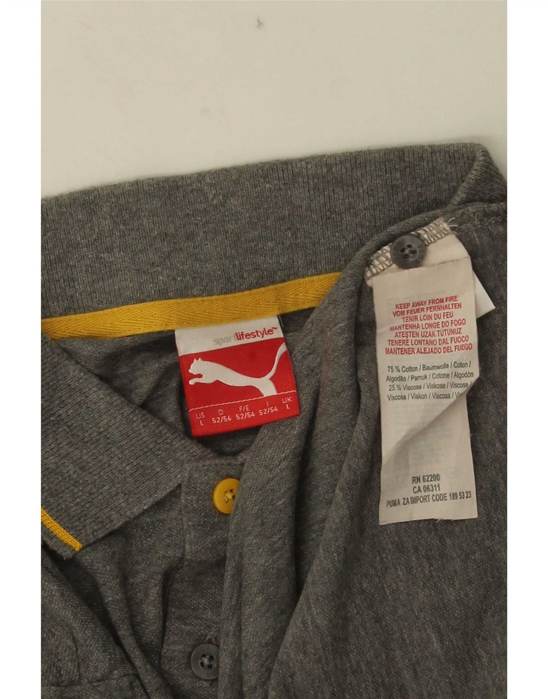 Puma muška polo majica velike sive pruge, pamuk