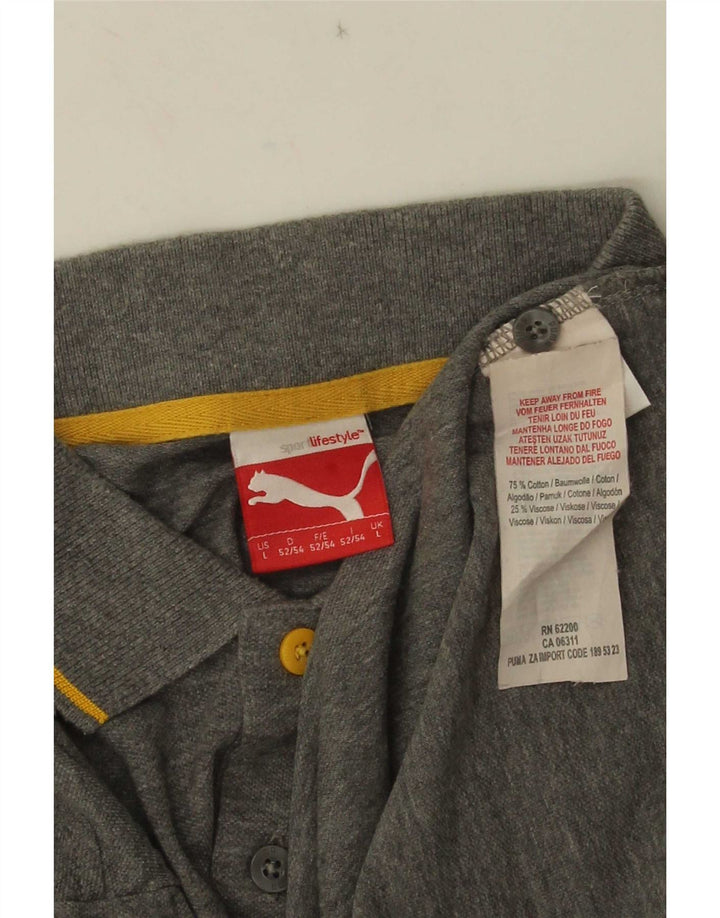 Puma muška polo majica velike sive pruge, pamuk