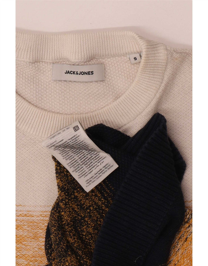 Jack & Jones muški pulover s okruglim izrezom na male raznobojne pruge