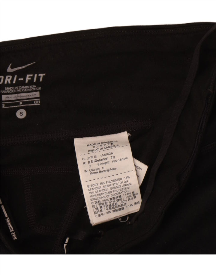 Nike ženske Dri Fit Capri tajice UK 10 male crne poliesterske