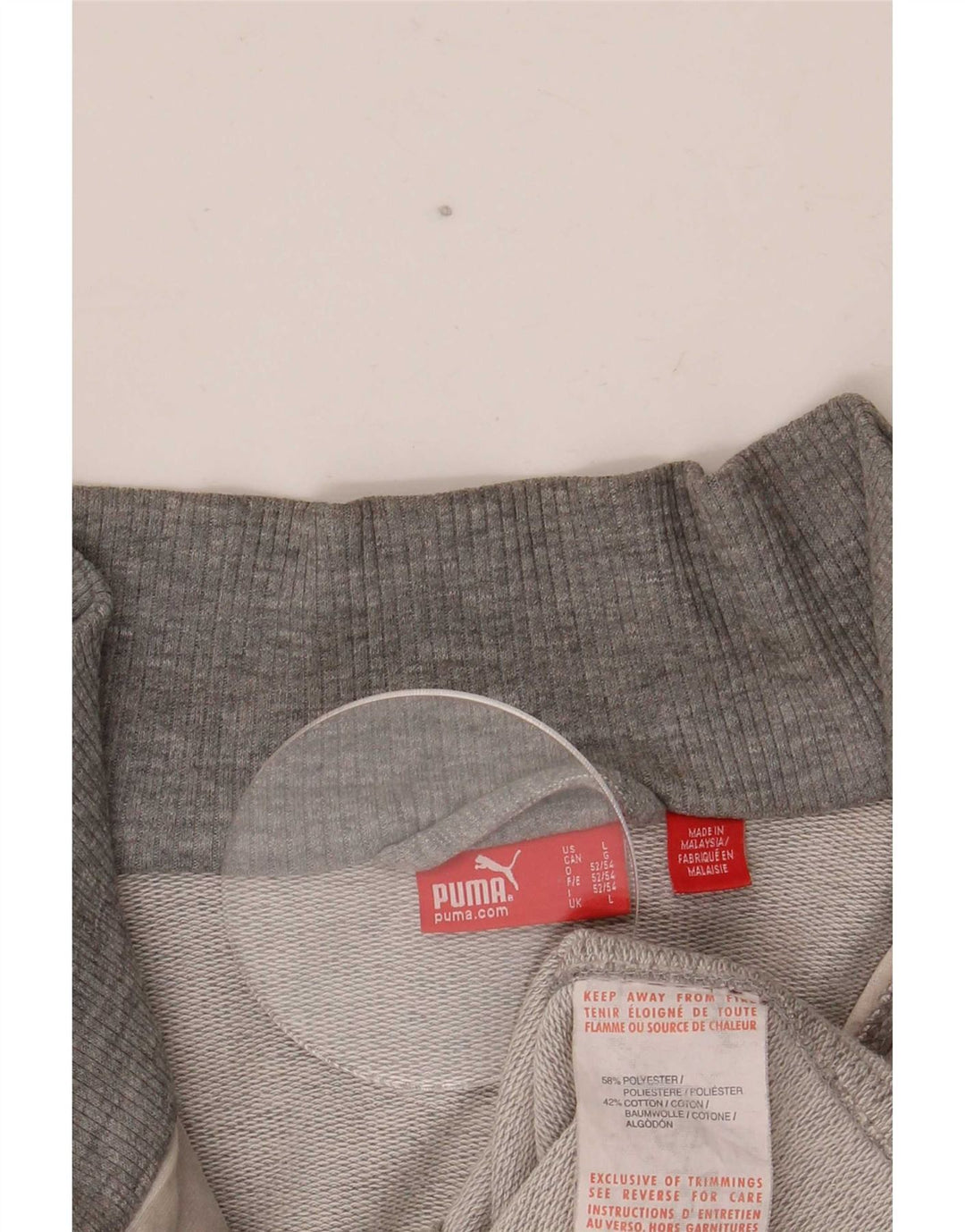 Puma muška gornja jakna trenirke Large Grey Polyester