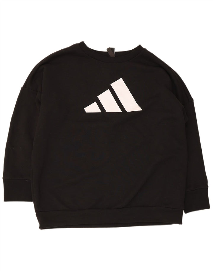 Adidas ženska majica s motivima prekomjerne majice UK 12/14 srednje crna