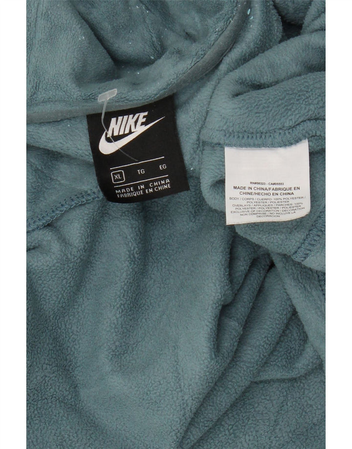 NIKE ženska jakna od flisa s kapuljačom UK 18 XL plavi poliester