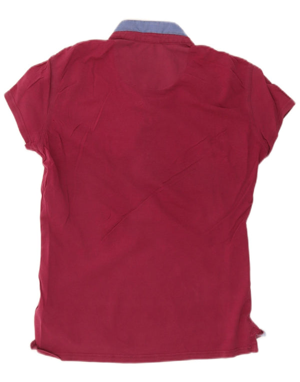 Kappa ženska polo majica UK 14 Veliki bordo pamuk
