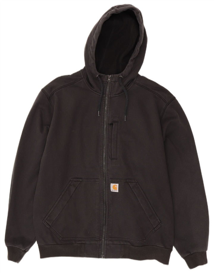 Carhartt muški pulover s kapuljačom opuštenog kroja, veliki crni poliester