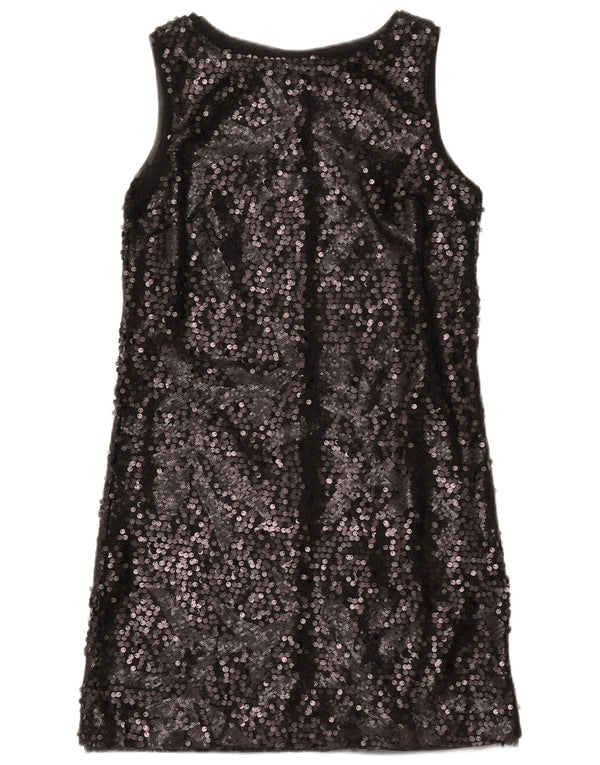 BENETTON Ženska povremena haljina bez rukava UK 10 Mala crna poliesterska