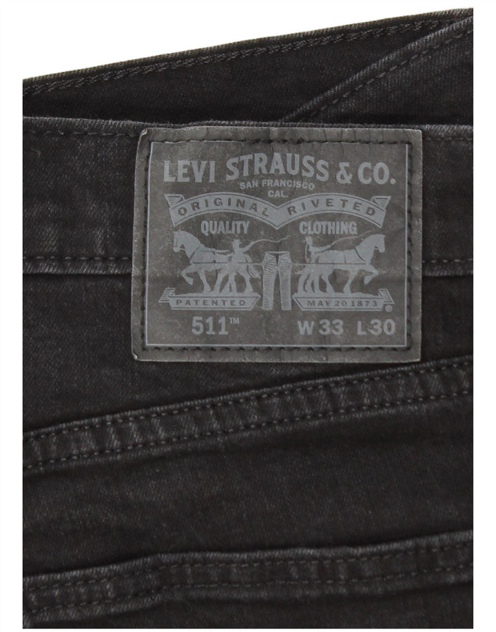 Levi's muške 511 uske traperice W33 L26 crni pamuk