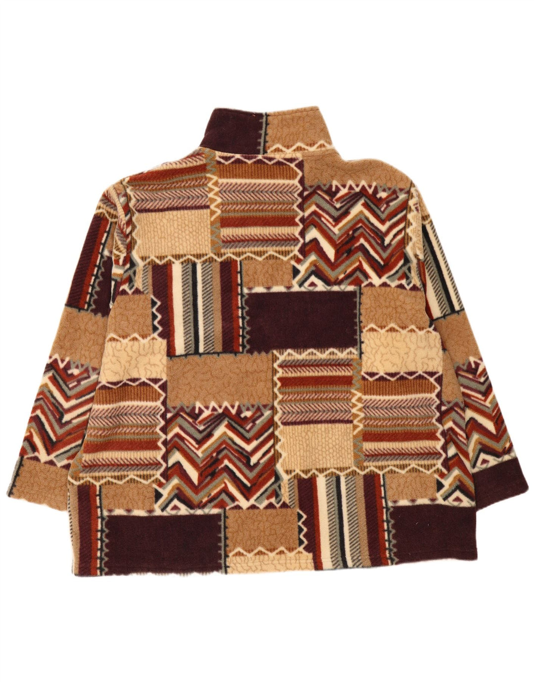 Vintage muška flis jakna EU 56 3XL raznobojni patchwork poliester