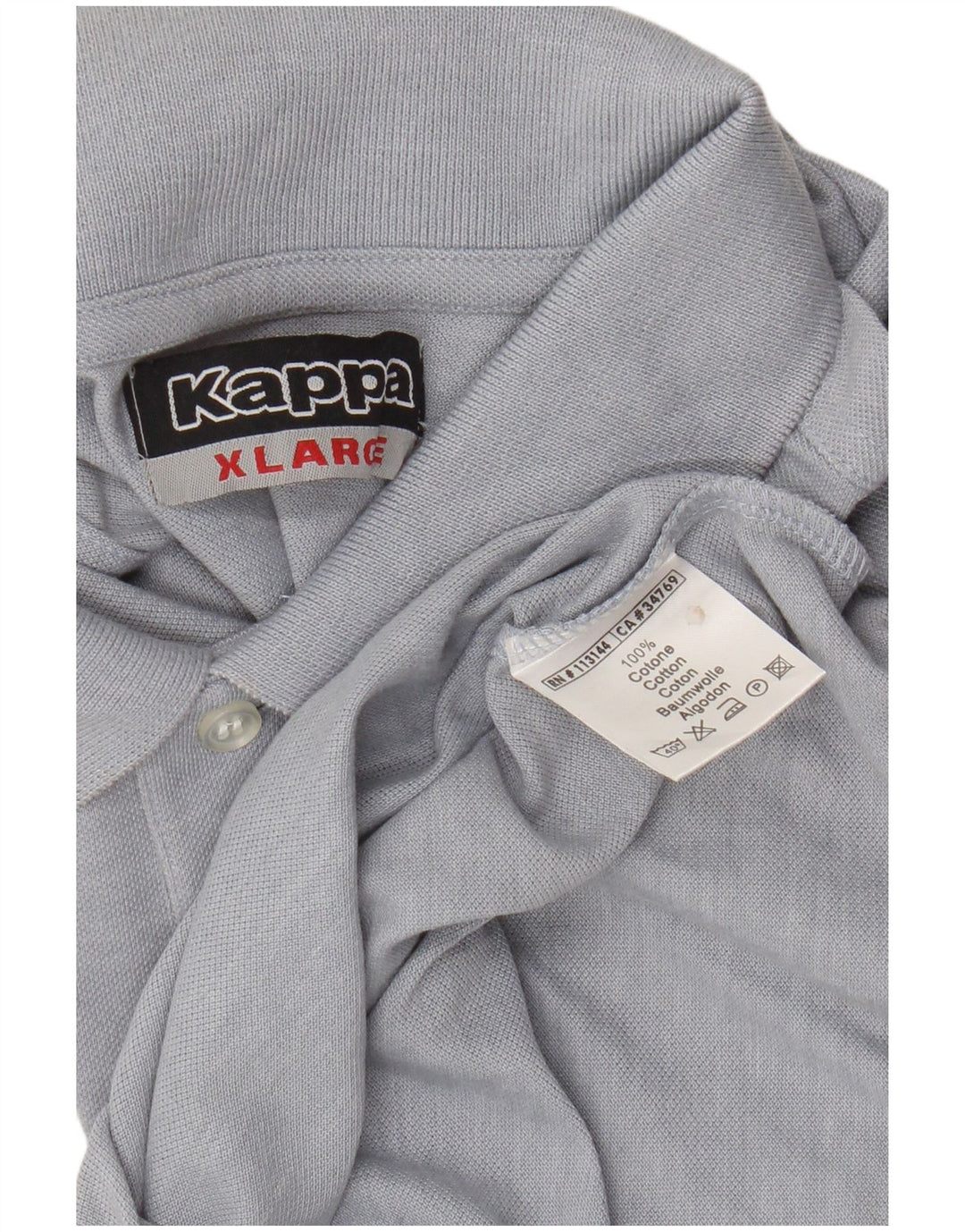 Kappa muška polo majica dugih rukava XL plavi pamuk