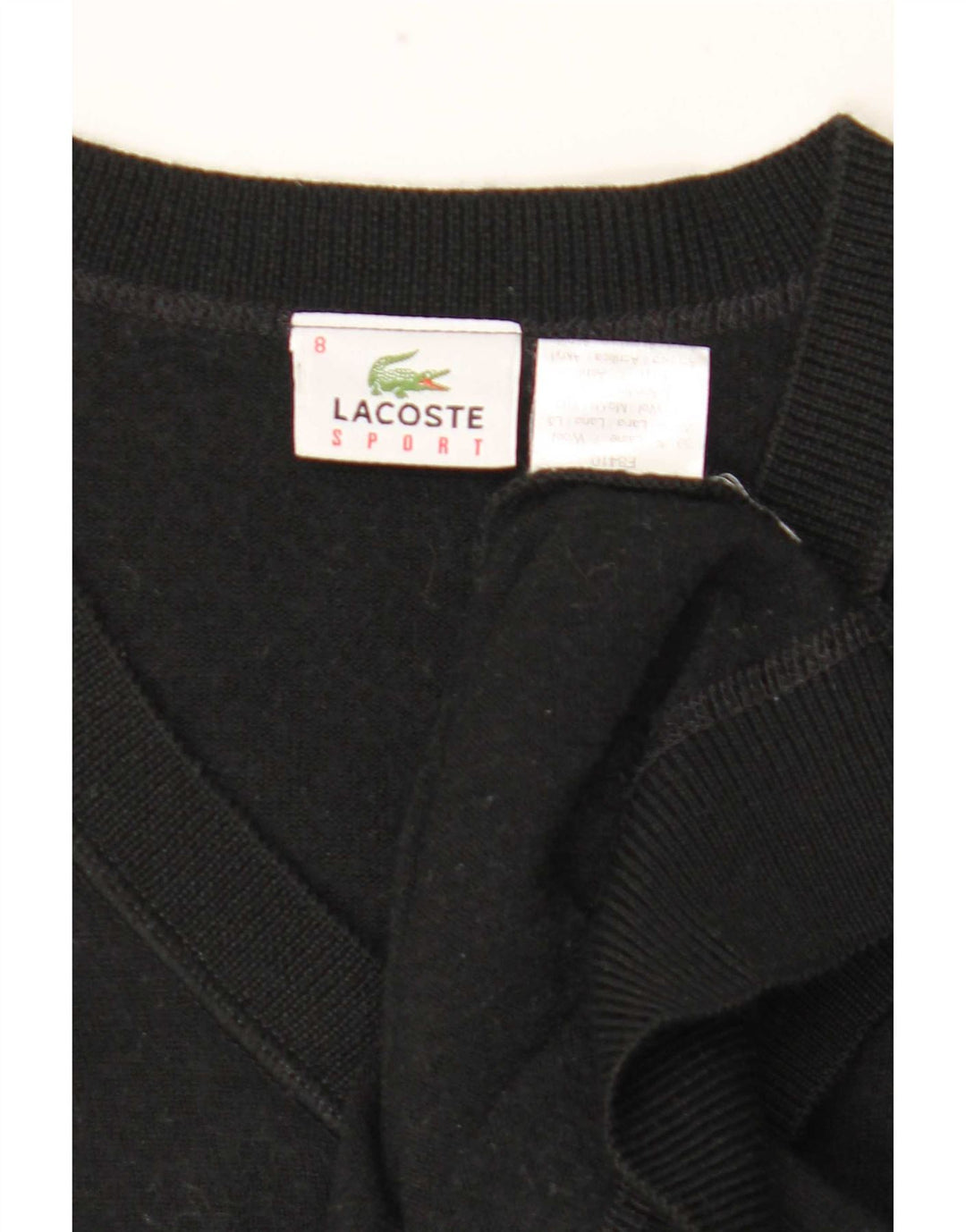 Lacoste muški džemper s V-izrezom veličina 8 3XL crna vunena
