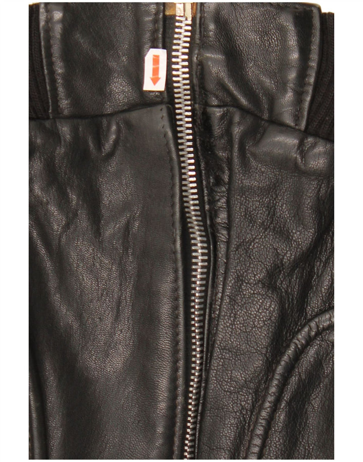 VINTAGE muška kožna jakna UK 40 velika crna koža