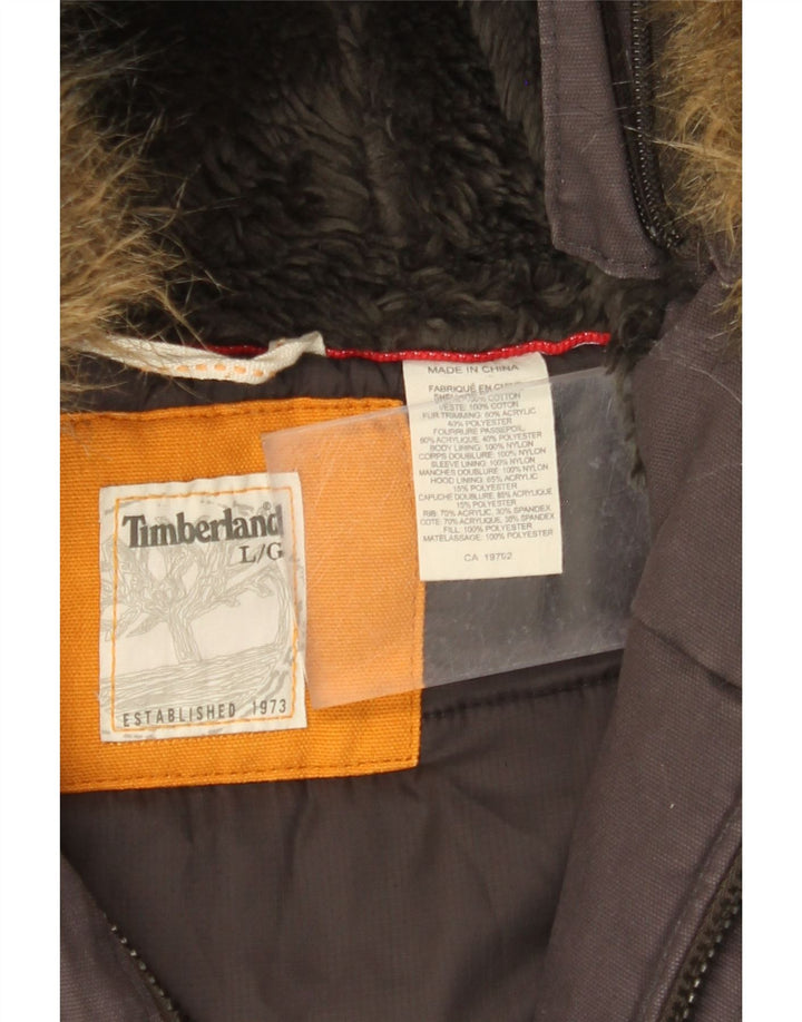 TIMBERLAND muška parka jakna s kapuljačom UK 40 Large Grey Pamuk