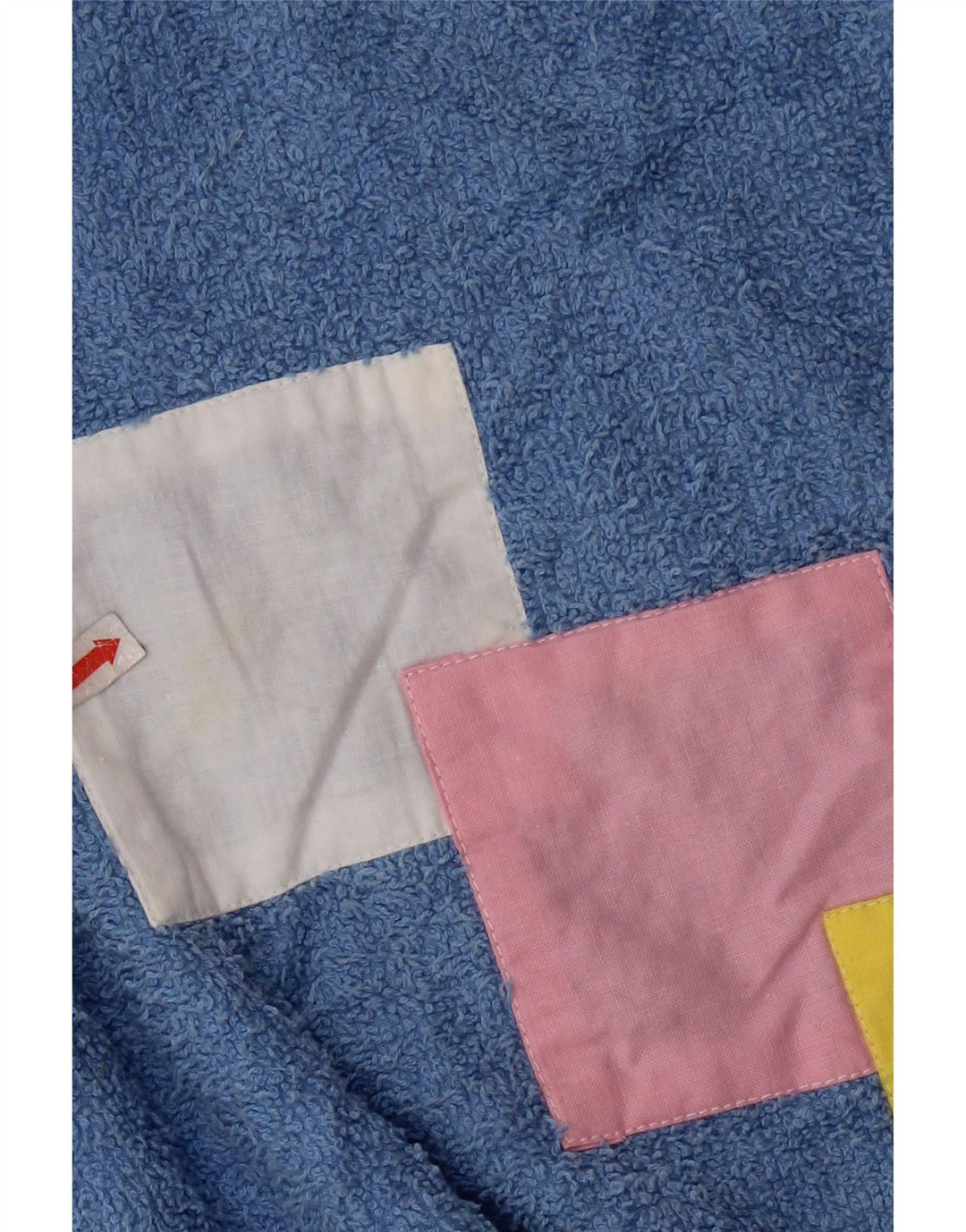 VINTAGE ženski džemper s veznim izrezom UK 16 Veliki plavi blok u boji