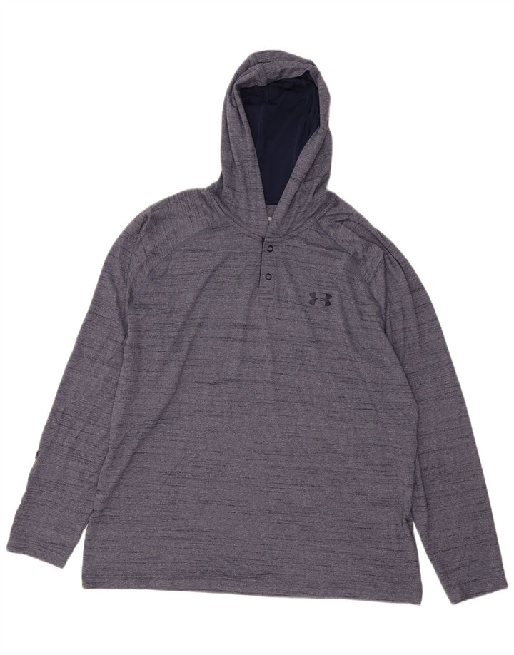 UNDER ARMOUR Muška toplinska oprema s kapuljačom, velika majica dugih rukava, mornarsko plava s pjegama