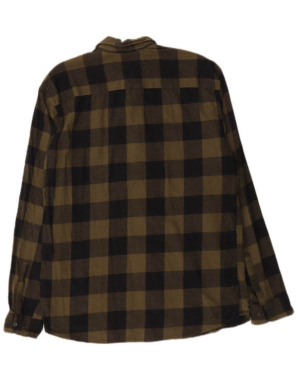 Jack & Jones muška flanelska košulja XL kaki karirani pamuk