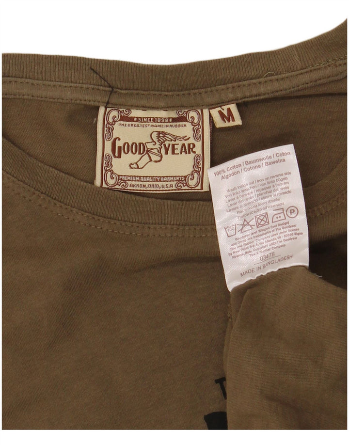GOOD YEAR Muška majica kratkih rukava srednje veličine kaki pamuk