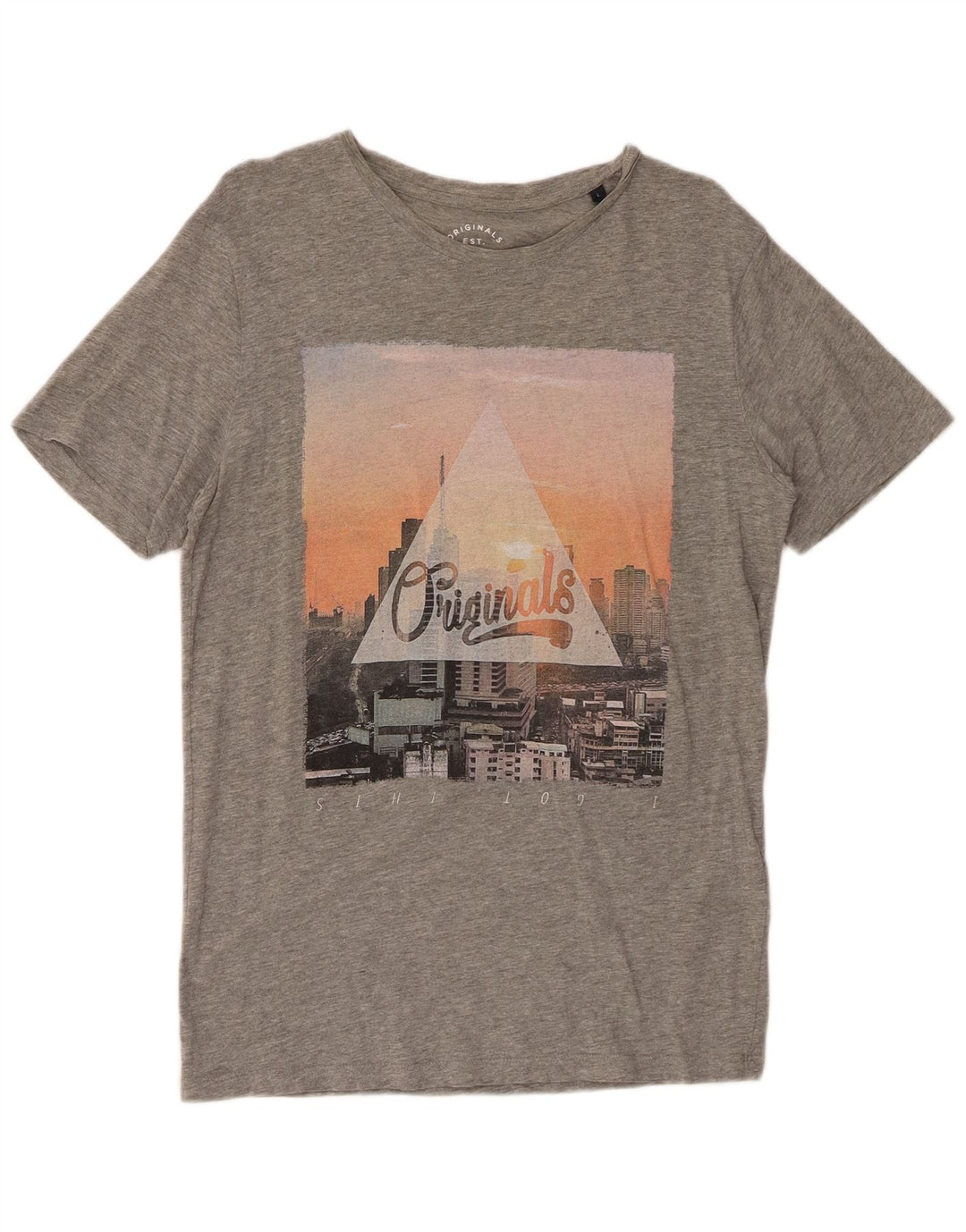 JACK & JONES Muška majica kratkih rukava s grafičkim motivima, veliki sivi flekasti pamuk